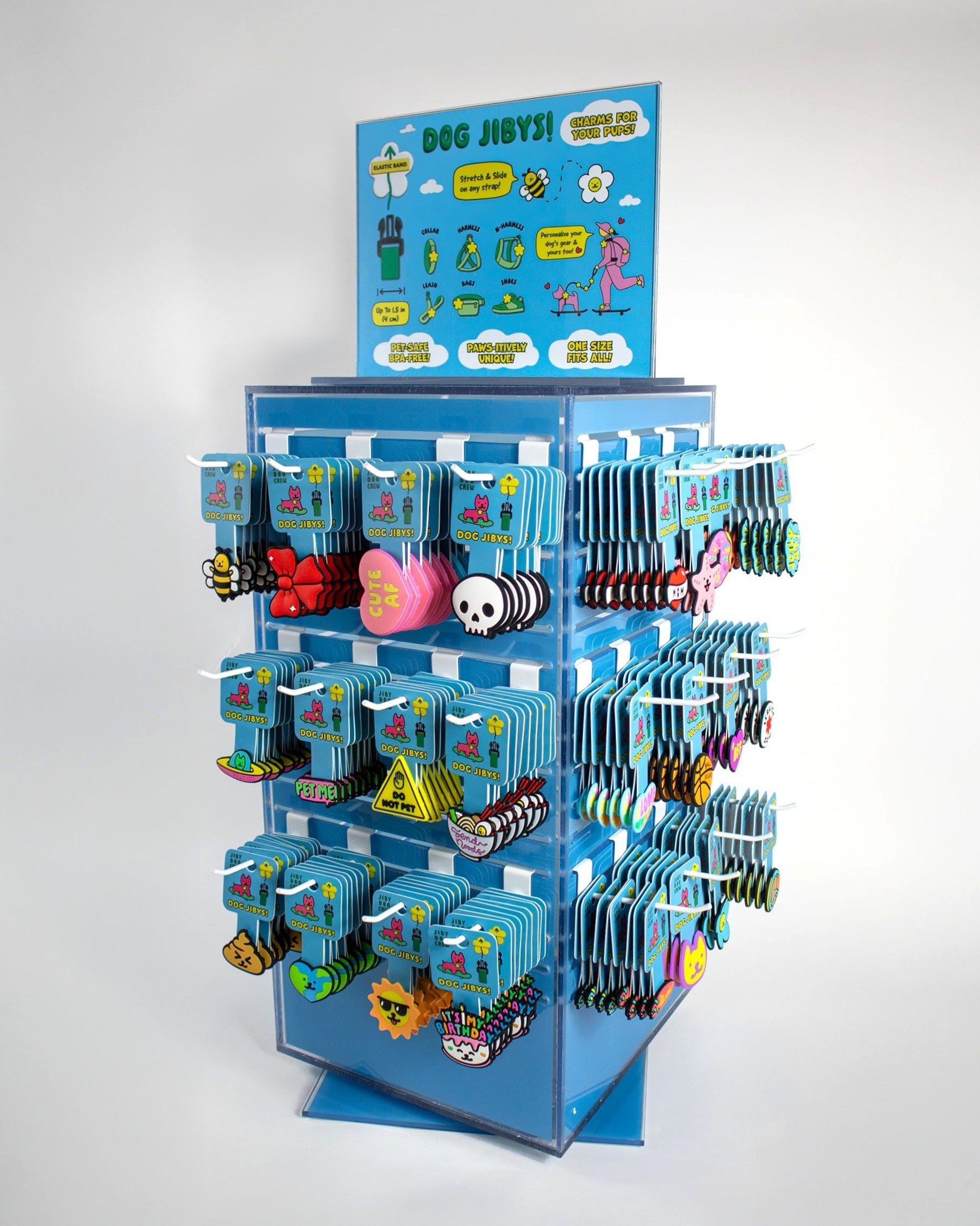 Jiby Spinner Fixture - with Top 36 designs / 180 Jibys