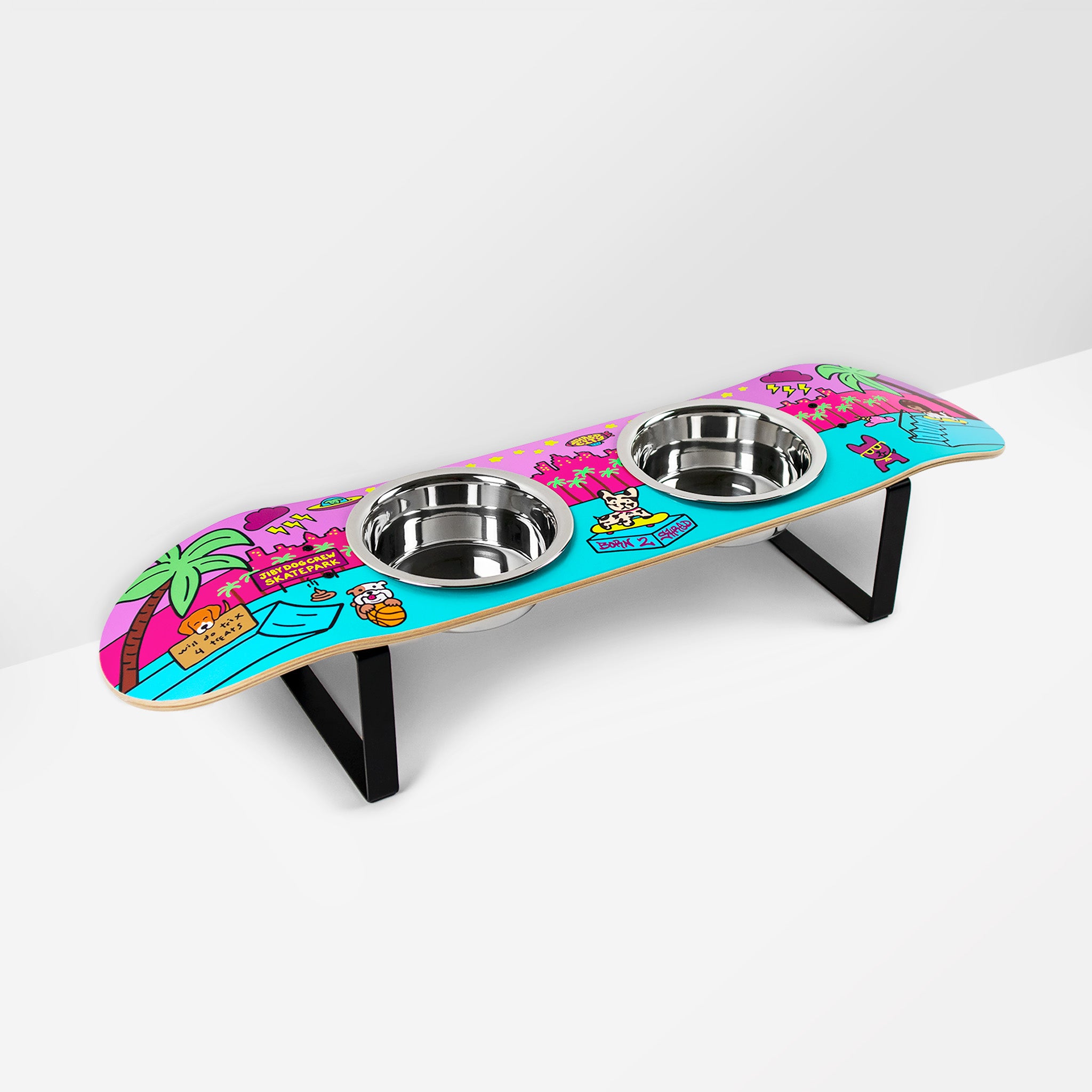 Shred City Skateboard Dog Bowl – Jiby Dog Crew