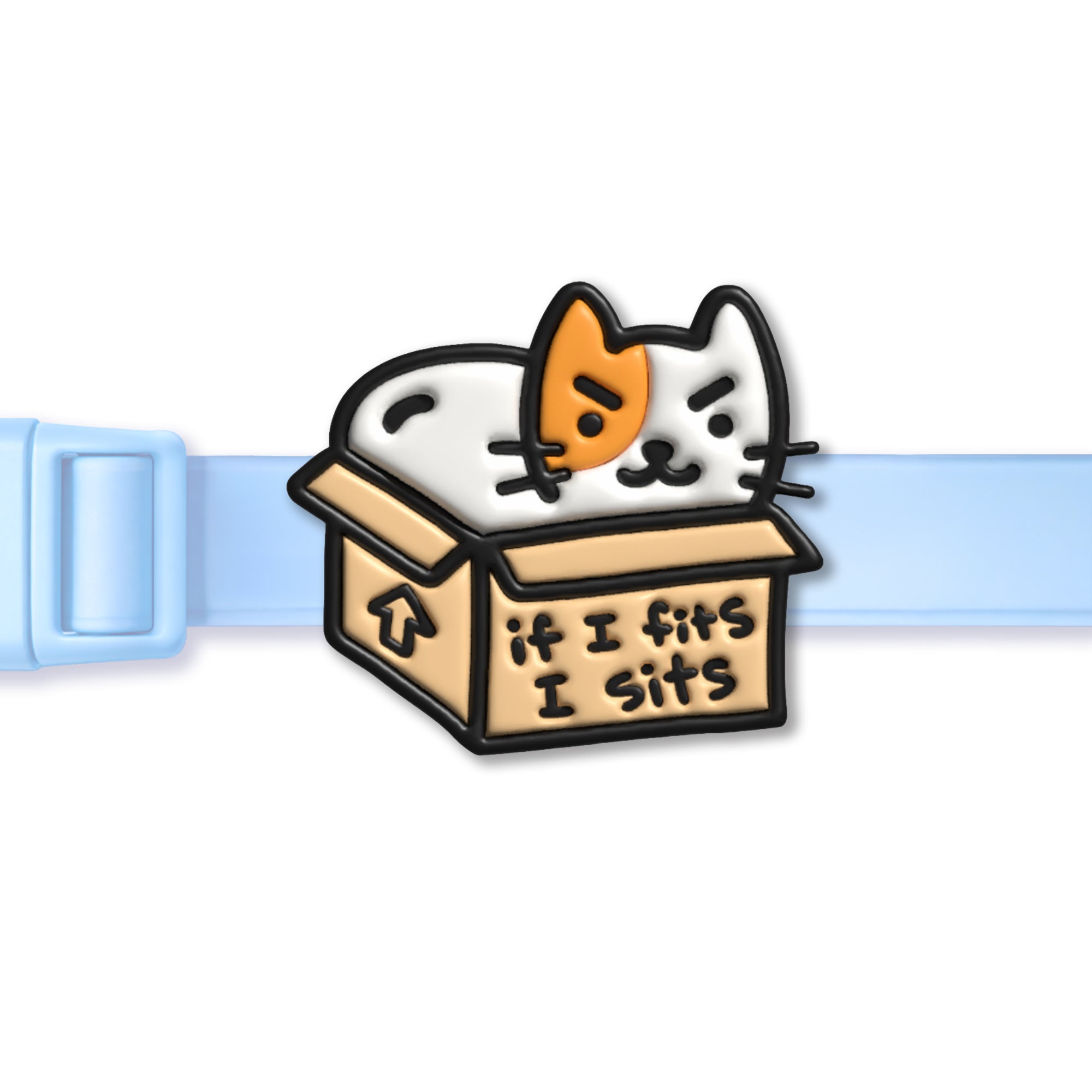 If I Fits I Sits Jiby Cat Charm