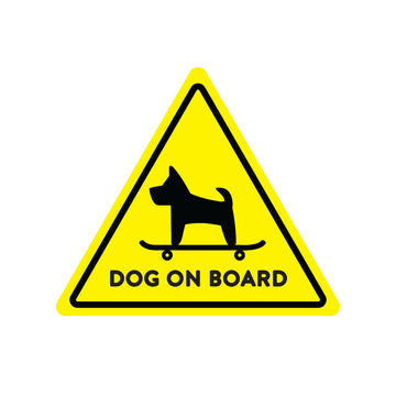 Dog On Board Car Sticker
