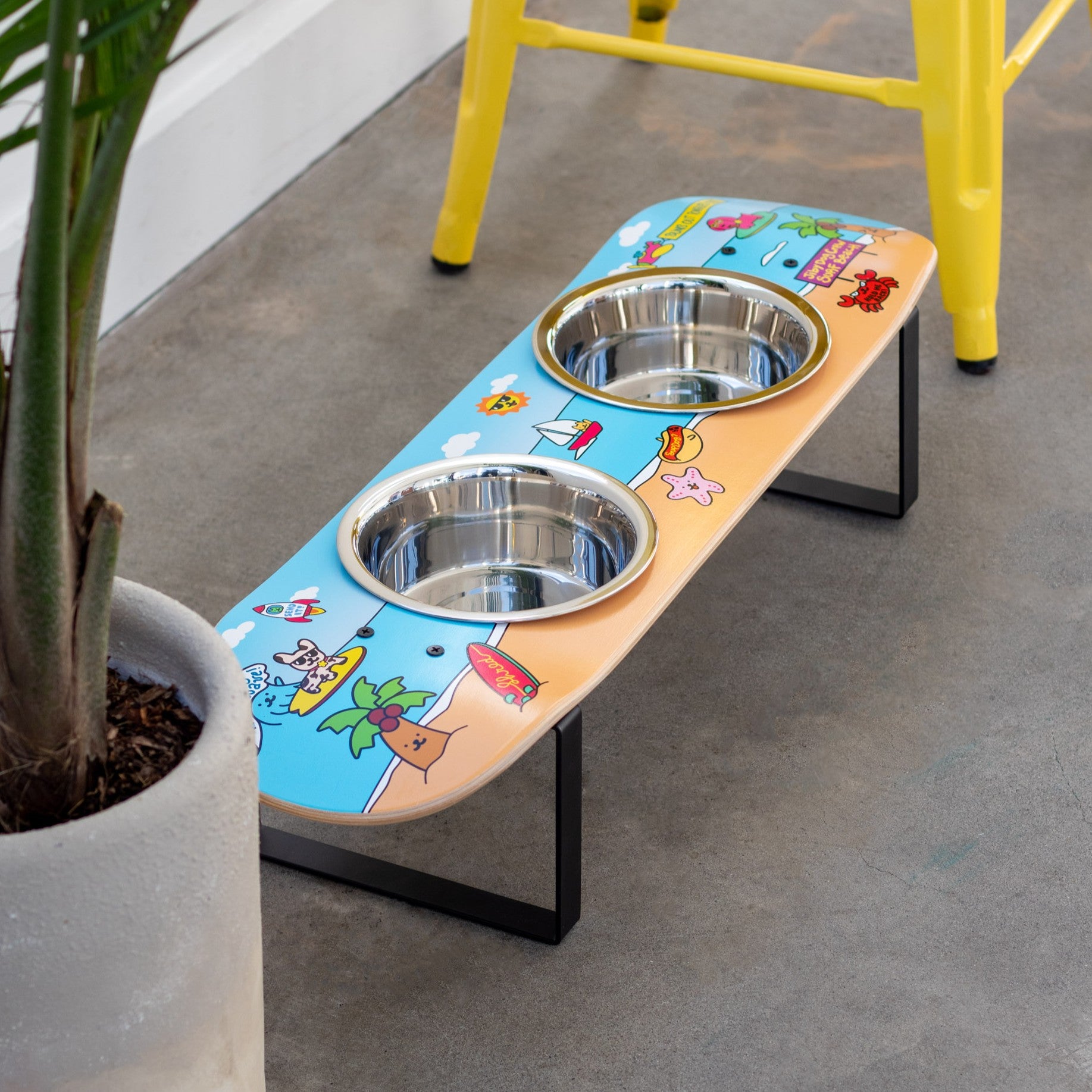 Surf City Skateboard Dog Bowl (Medium) – Jiby Dog Crew
