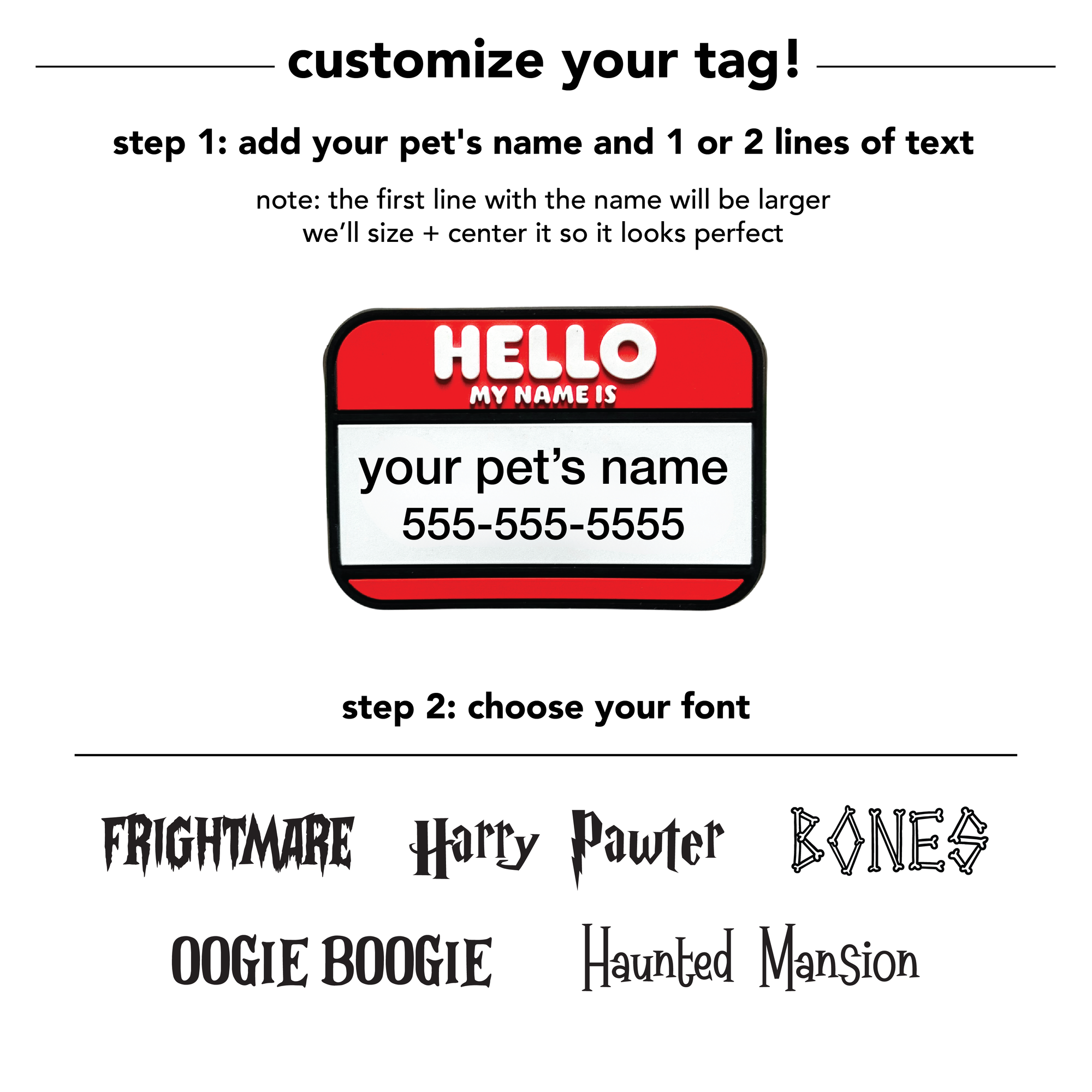 HELLO Jiby Pet ID Tag (Limited Halloween Edition)